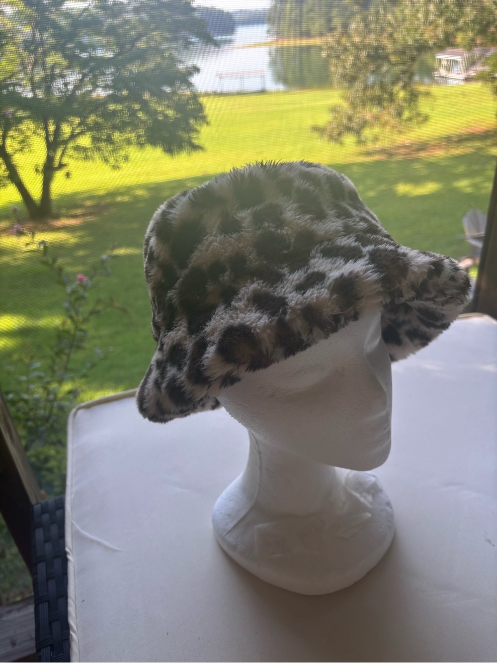 Animal print fashion hat